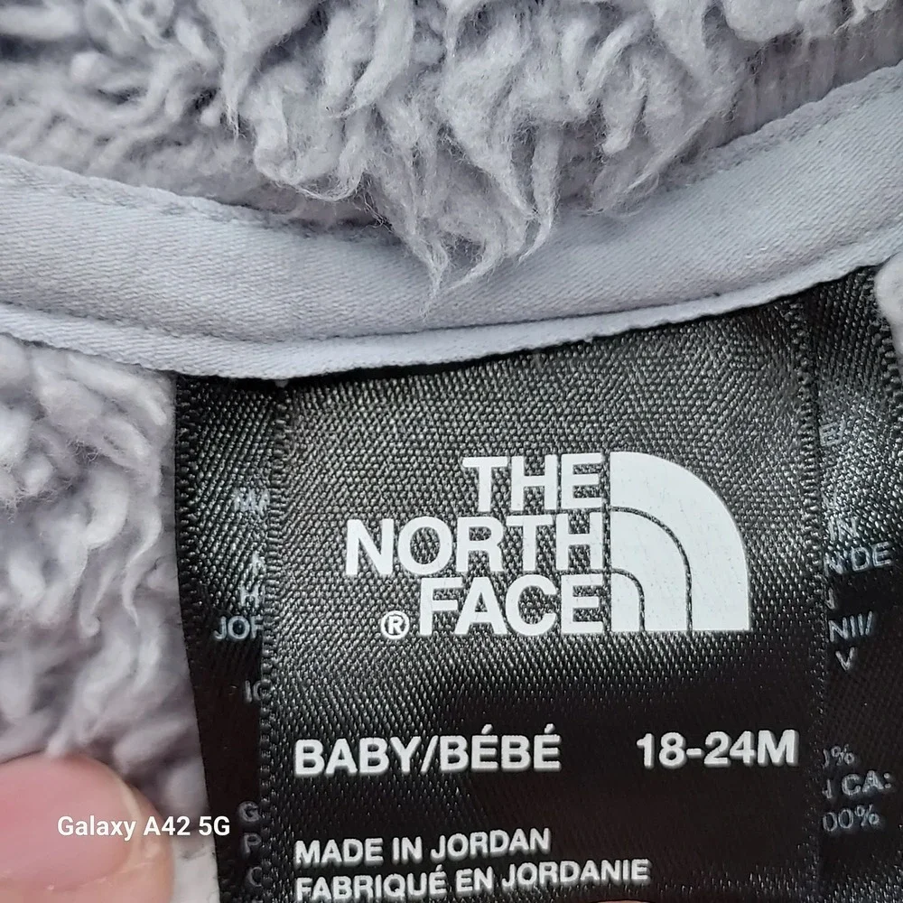 The North Face Baby Campshire One-Piece Sherpa Fleece Bunting Grey 18-24M Hooded